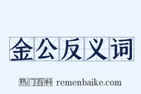 金公反义词是什么意思的图片